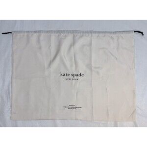 Kate Spade Satin Off White Drawstring Dust Bag